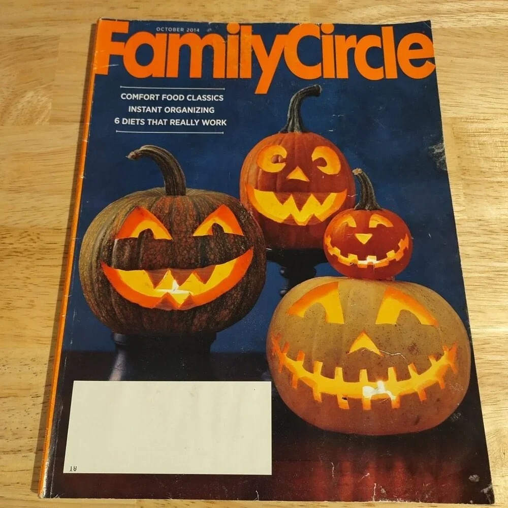 Vintage Family Circle Magazine October 2014 Halloween Pumpkins Issue